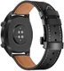 Universeel Smartwatch 22MM Bandje - Echt Leer - met Vlindersluiting - Zwart afbeelding 4
