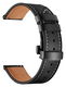 Universeel Smartwatch 20MM Bandje - Echt Leer - met Vlindersluiting - Zwart afbeelding 5