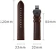 Universeel Smartwatch 20MM Bandje - Echt Leer - met Vlindersluiting - Bruin afbeelding 8