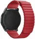 Universeel Smartwatch 22MM Bandje Echt Leer met Magneetsluiting Rood afbeelding 2