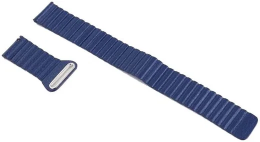 Universeel Smartwatch 22MM Bandje Echt Leer met Magneetsluiting Blauw afbeelding 5