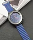 Universeel Smartwatch 22MM Bandje Echt Leer met Magneetsluiting Blauw afbeelding 3