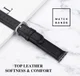 Apple Watch 45MM / 44MM / 42MM Bandje Echt Leer met Gespsluiting Zwart afbeelding 5
