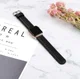 Apple Watch 45MM / 44MM / 42MM Bandje Echt Leer met Gespsluiting Zwart afbeelding 4
