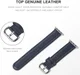 Apple Watch 45MM / 44MM / 42MM Bandje Echt Leer met Gespsluiting Blauw afbeelding 3