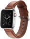Apple Watch 45MM / 44MM / 42MM Bandje Echt Leer met Gespsluiting Bruin afbeelding 1
