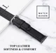 Apple Watch Bandje - 1-10/SE/Ultra - 42/41/40/38MM - Leer - Gespsluiting - Zwart afbeelding 4
