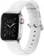 Apple Watch Bandje - 1-10/SE/Ultra - 42/41/40/38MM - Leer - Gespsluiting - Wit afbeelding 1