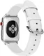 Apple Watch Bandje - 1-10/SE/Ultra - 42/41/40/38MM - Leer - Gespsluiting - Wit afbeelding 2
