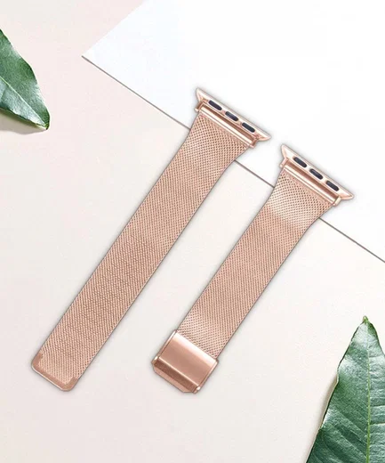 Apple Watch Milanese Band met Sluiting  - 1-10/SE - 42/41/40/38MM - Rose Goud afbeelding 6