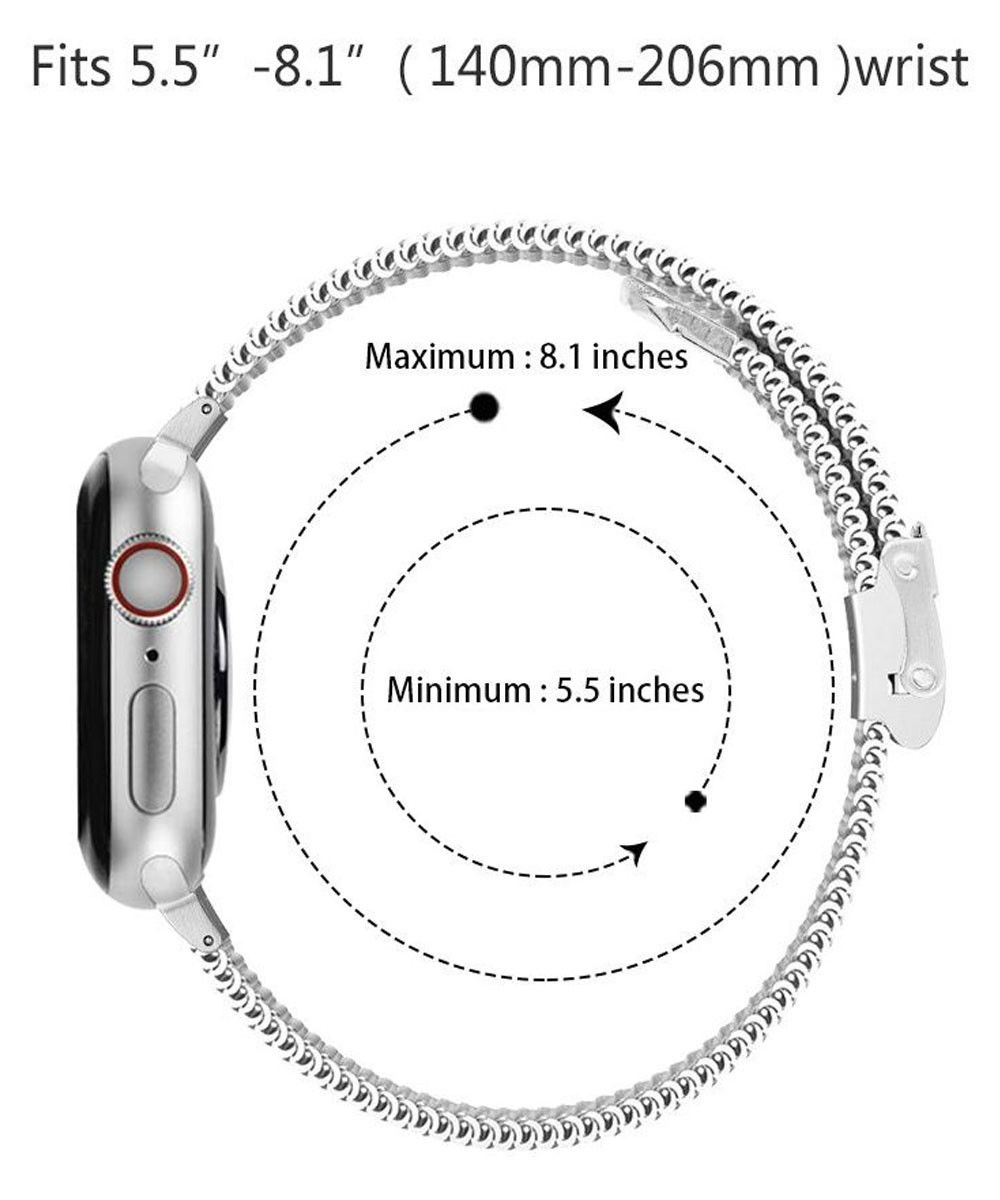 Apple Watch Bandje - 1-9/SE 41MM/40MM/38MM - Milanese - met Sluiting - Zilver afbeelding 5