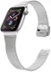 Apple Watch Bandje - 1-9/SE 41MM/40MM/38MM - Milanese - met Sluiting - Zilver afbeelding 2