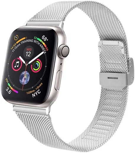 Apple Watch Bandje - 1-9/SE 41MM/40MM/38MM - Milanese - met Sluiting - Zilver afbeelding 1