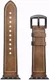 Apple Watch 45MM / 44MM / 42MM Bandje Cowhide Echt Leer en Siliconen Bruin afbeelding 6