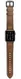 Apple Watch 45MM / 44MM / 42MM Bandje Cowhide Echt Leer en Siliconen Bruin afbeelding 5
