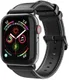 Dux Ducis Apple Watch Bandje - 1-10/SE/Ultra - 49/46/45/44/42MM - Leer - Zwart afbeelding 1