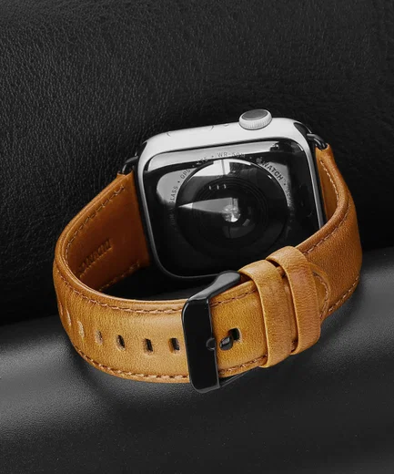 Dux Ducis Apple Watch Bandje - 1-10/SE/Ultra - 49/46/45/44/42MM - Leer - Bruin afbeelding 7