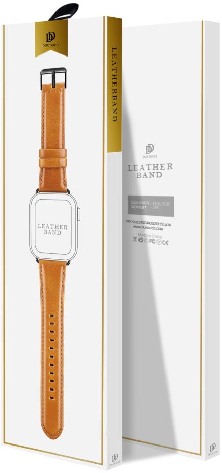 Dux Ducis Apple Watch Bandje - 1-10/SE/Ultra - 49/46/45/44/42MM - Leer - Bruin afbeelding 10