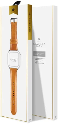Dux Ducis Apple Watch Bandje - 1-10/SE/Ultra - 49/46/45/44/42MM - Leer - Bruin afbeelding 10