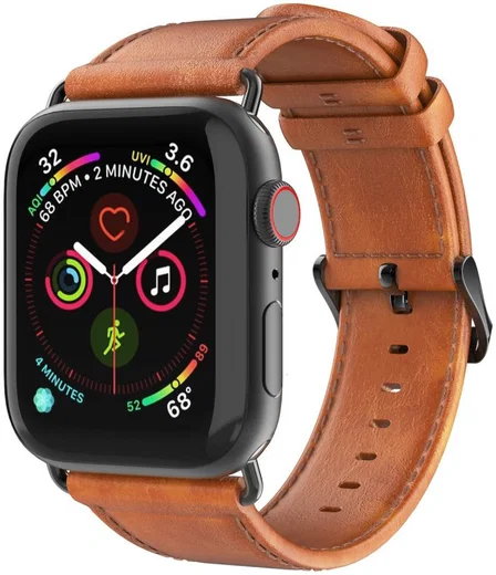 Dux Ducis Apple Watch Bandje - 1-10/SE/Ultra - 49/46/45/44/42MM - Leer - Bruin afbeelding 1