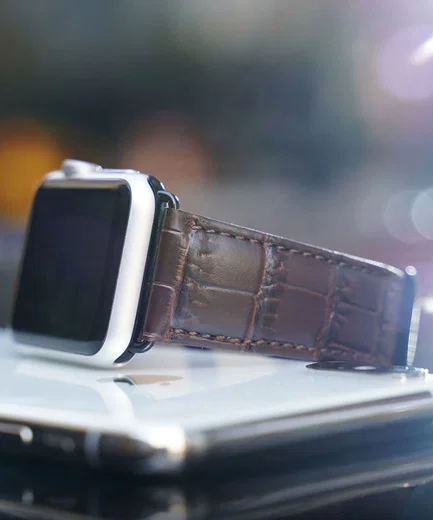 Dux Ducis Apple Watch 41MM / 40MM / 38MM Bandje Echt Leer Bruin afbeelding 4