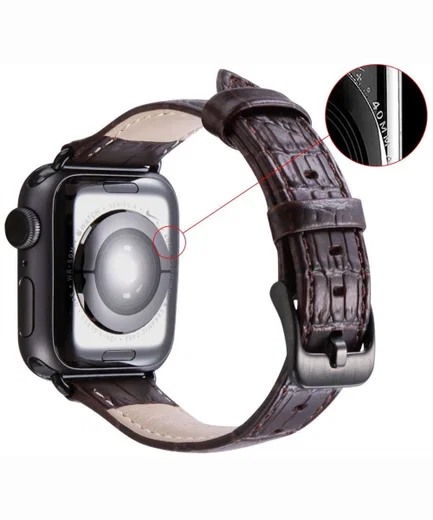 Dux Ducis Apple Watch 41MM / 40MM / 38MM Bandje Echt Leer Bruin afbeelding 5