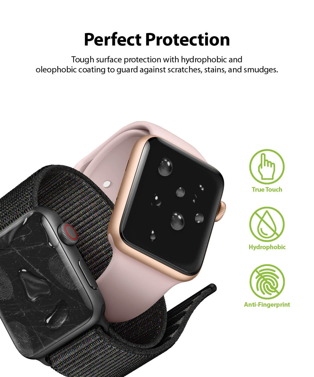 Ringke Easy Flex Apple Watch 40MM Screenprotector Folie Clear (3-Pack) afbeelding 3