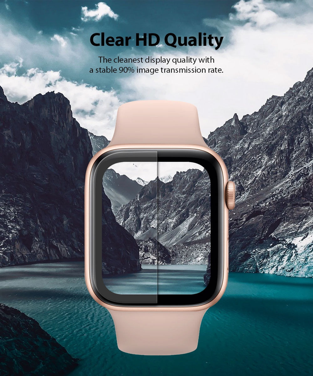 Ringke Easy Flex Apple Watch 40MM Screenprotector Folie Clear (3-Pack) afbeelding 6