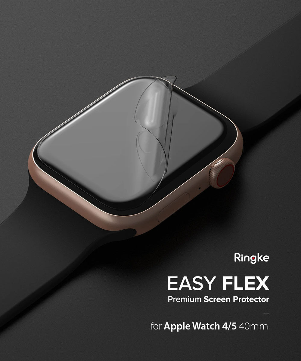 Ringke Easy Flex Apple Watch 40MM Screenprotector Folie Clear (3-Pack) afbeelding 11