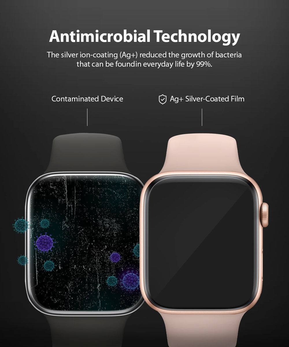 Ringke Easy Flex Apple Watch 40MM Screenprotector Folie Clear (3-Pack) afbeelding 10