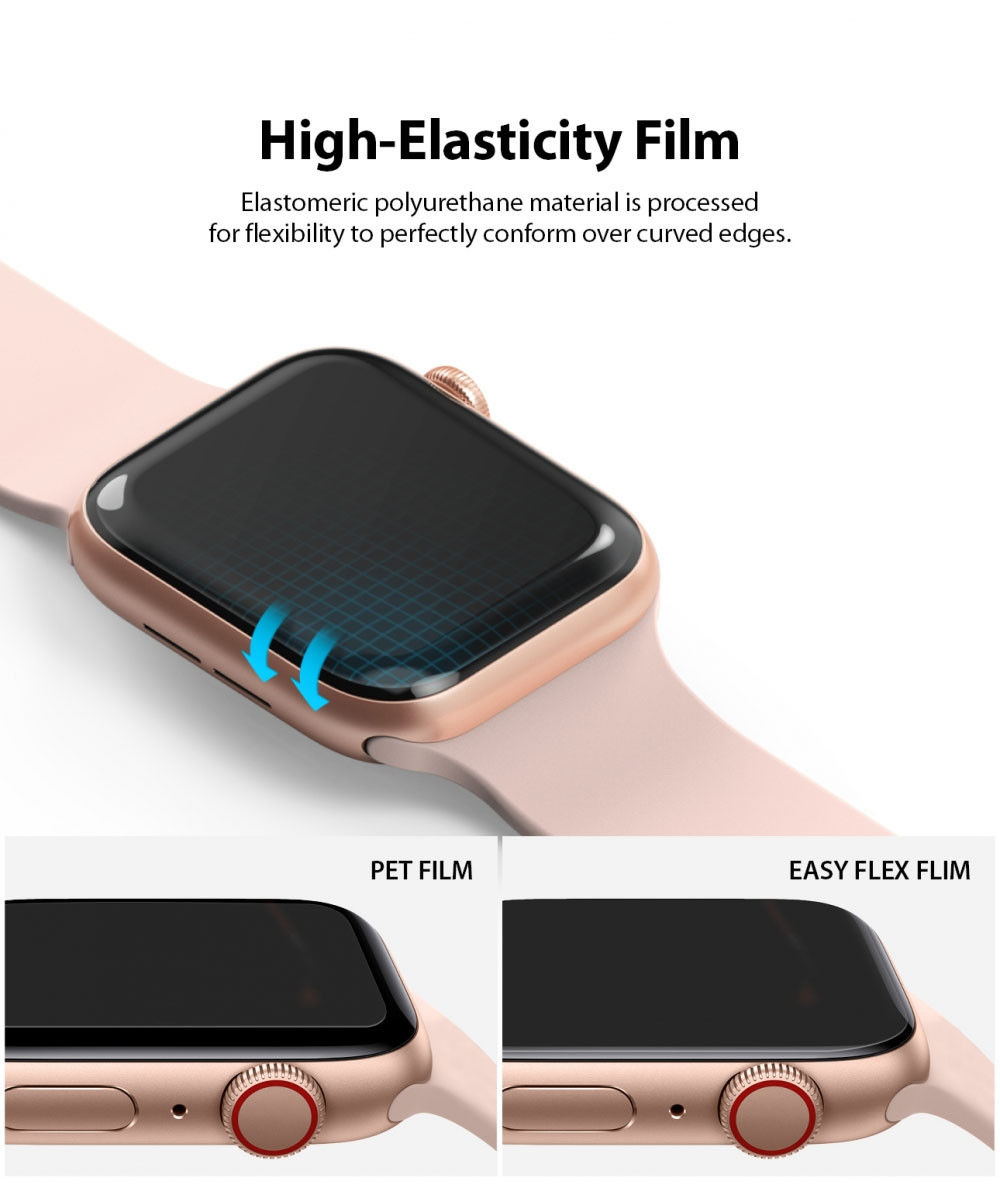 Ringke Easy Flex Apple Watch 40MM Screenprotector Folie Clear (3-Pack) afbeelding 5