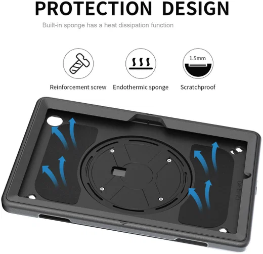 4smarts Rugged GRIP Samsung Galaxy Tab Active Pro Hoes Zwart afbeelding 6