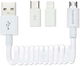 4smarts 3-in-1 Krul Kabel 80 CM Wit afbeelding 1