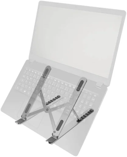 4smarts Vouwbaar Aluminium Standaard voor Laptops t/m 17 Inch afbeelding 2