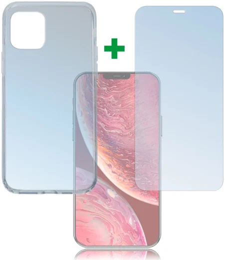 4smarts 360° Premium Protection Set Apple iPhone 12 Mini Transparant afbeelding 2