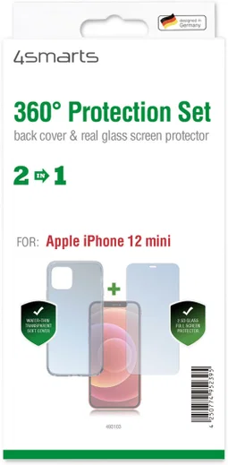 4smarts 360° Premium Protection Set Apple iPhone 12 Mini Transparant afbeelding 3
