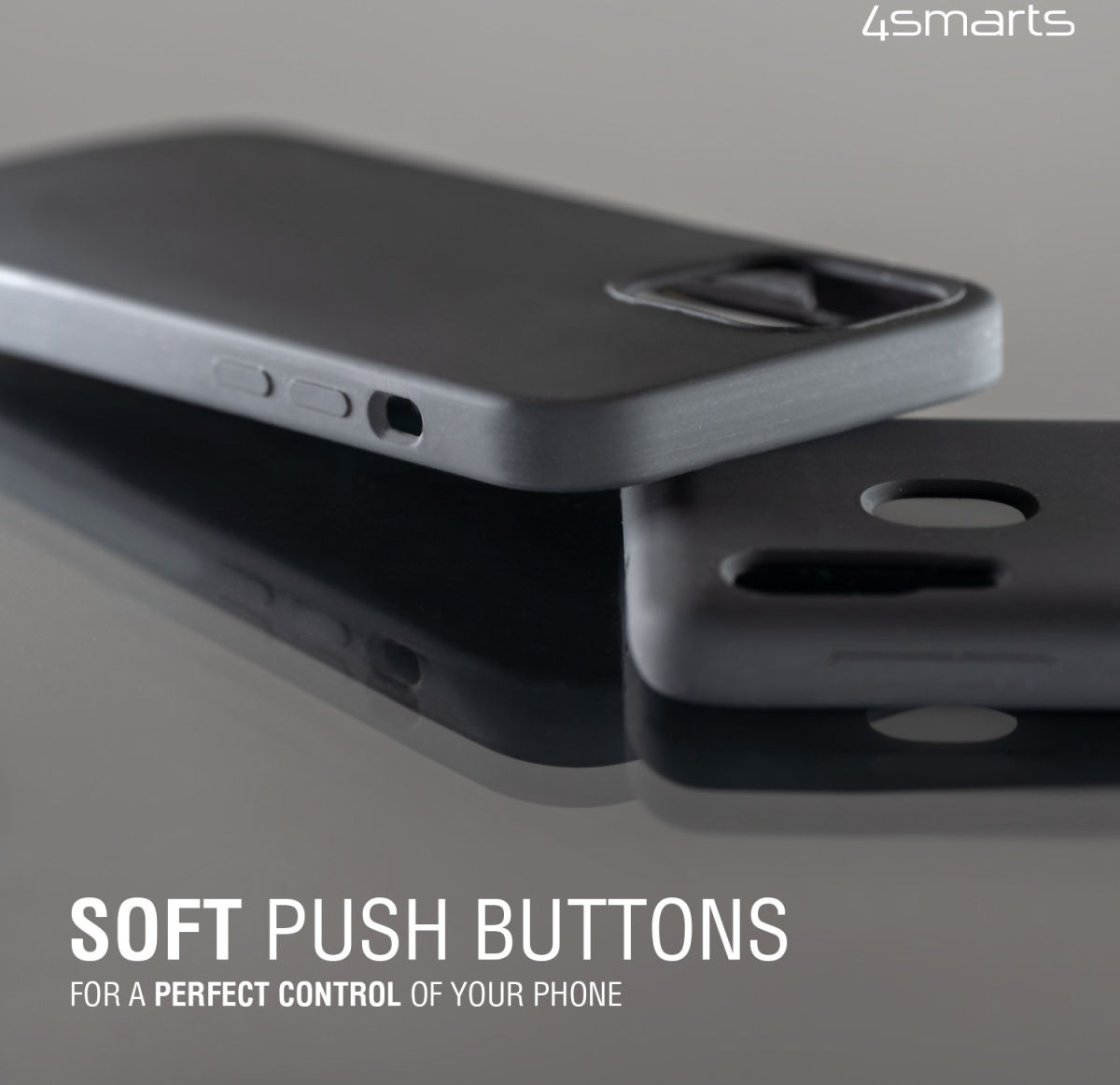 4smarts CUPERTINO Series Apple iPhone 12 Mini Hoesje Siliconen Zwart afbeelding 4