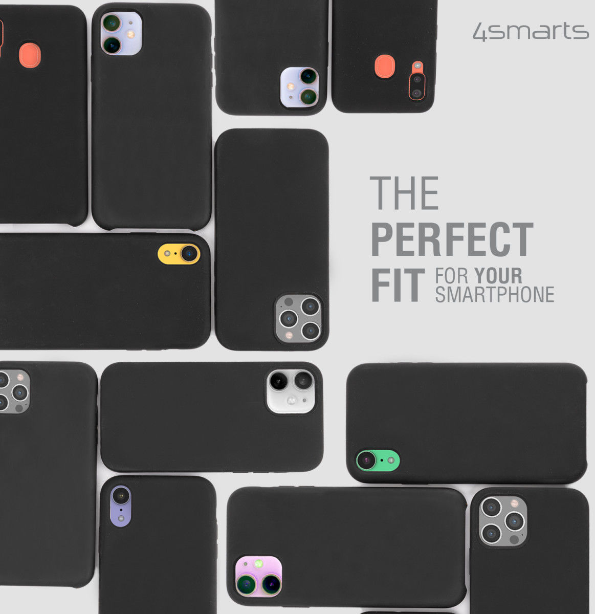 4smarts CUPERTINO Series Apple iPhone 12 Mini Hoesje Siliconen Zwart afbeelding 7