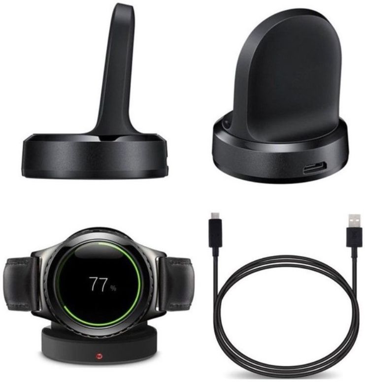Samsung Gear S2 Oplader Draadloos Opladen Dock Zwart afbeelding 6