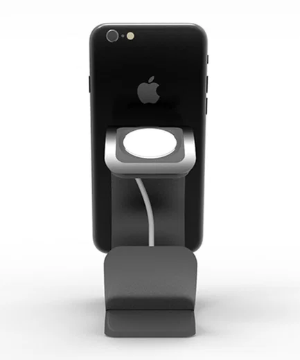 Universele Aluminium iPhone / iPad en Apple Watch Bureau Houder Grijs afbeelding 4