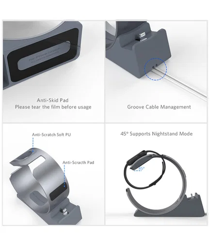 Universele Aluminium iPhone / iPad en Apple Watch Bureau Houder Grijs afbeelding 6