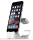Universele Aluminium iPhone / iPad en Apple Watch Bureau Houder Zilver afbeelding 4
