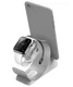 Universele Aluminium iPhone / iPad en Apple Watch Bureau Houder Zilver afbeelding 1