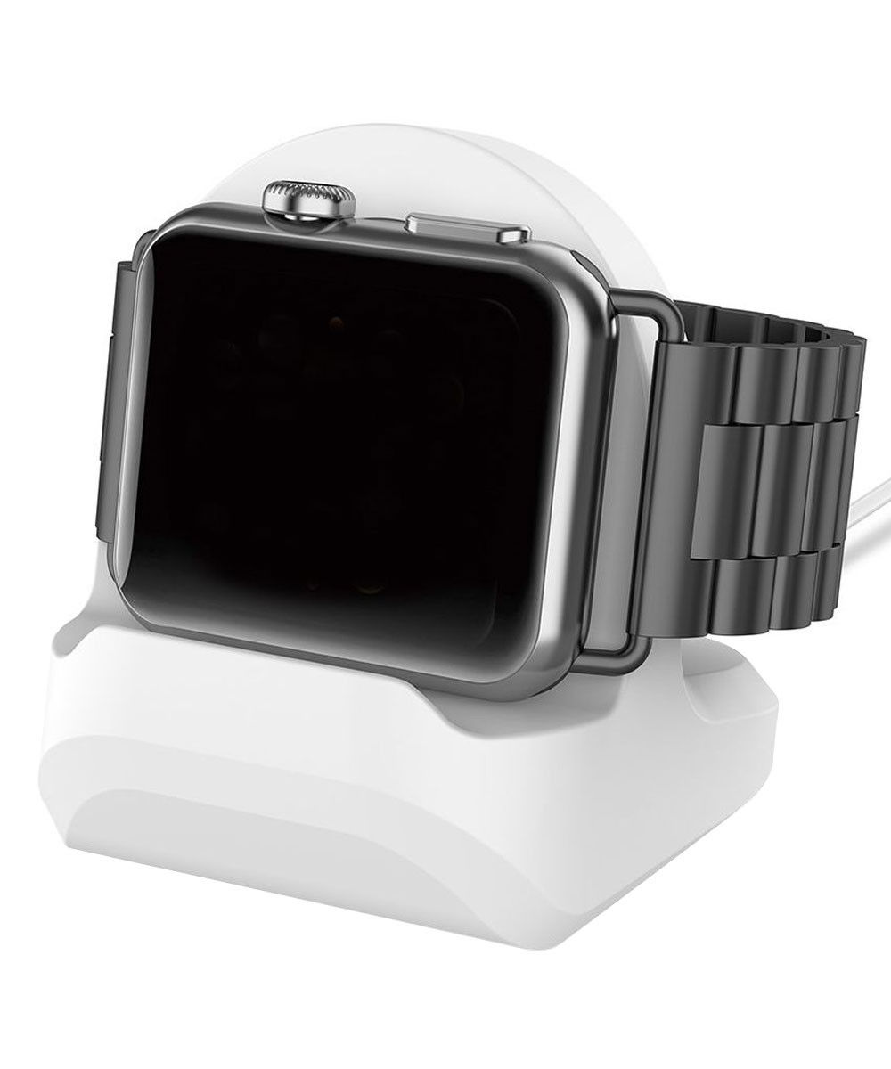 Universele Siliconen Apple Watch Series Dock Stand Bureau Houder Wit afbeelding 1