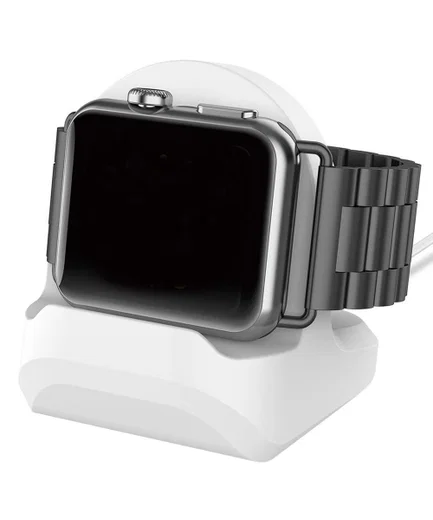 Universele Siliconen Apple Watch Series Dock Stand Bureau Houder Wit afbeelding 1