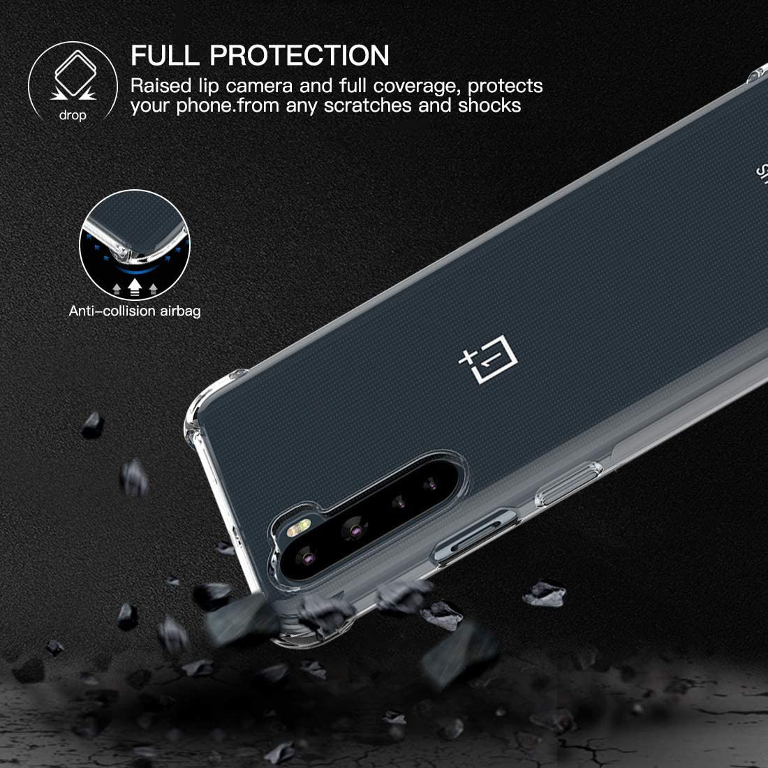 OnePlus Nord Hoesje Schokbestendig en Dun TPU Transparant afbeelding 6