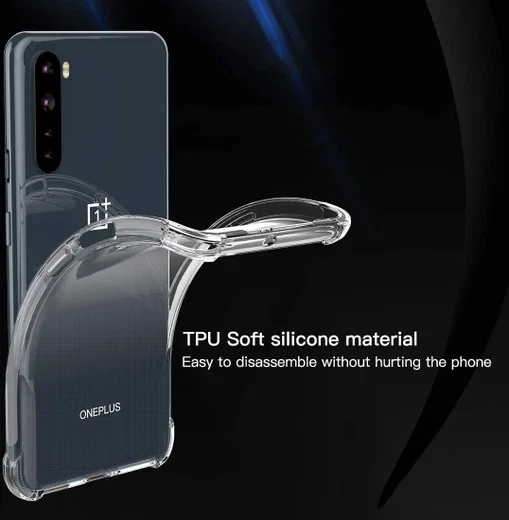 OnePlus Nord Hoesje Schokbestendig en Dun TPU Transparant afbeelding 7