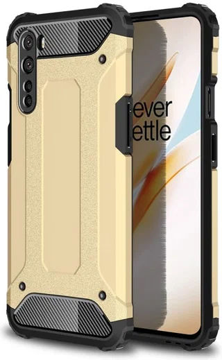 OnePlus Nord Hoesje Shock Proof Hybride Backcover Goud afbeelding 1