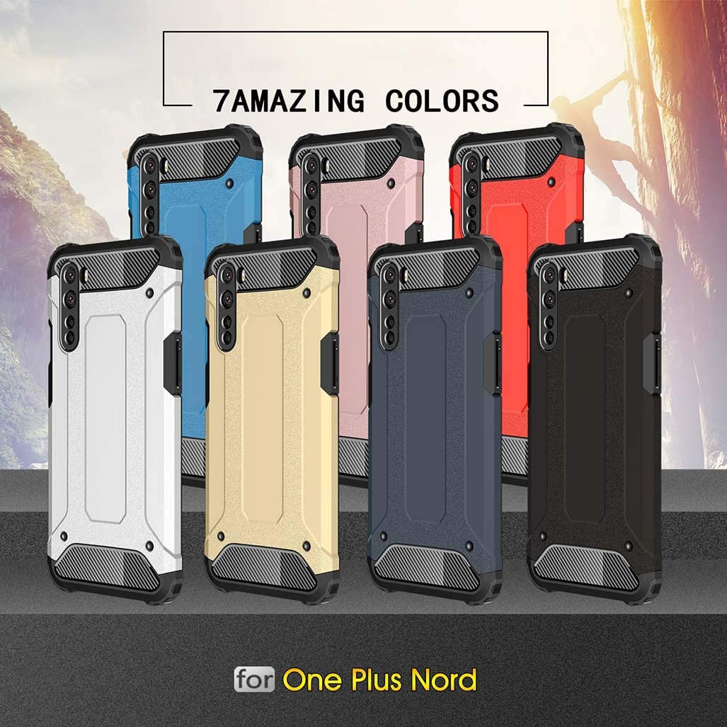 OnePlus Nord Hoesje Shock Proof Hybride Backcover Goud afbeelding 5