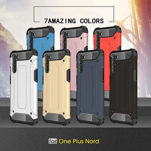 OnePlus Nord Hoesje Shock Proof Hybride Backcover Goud afbeelding 5